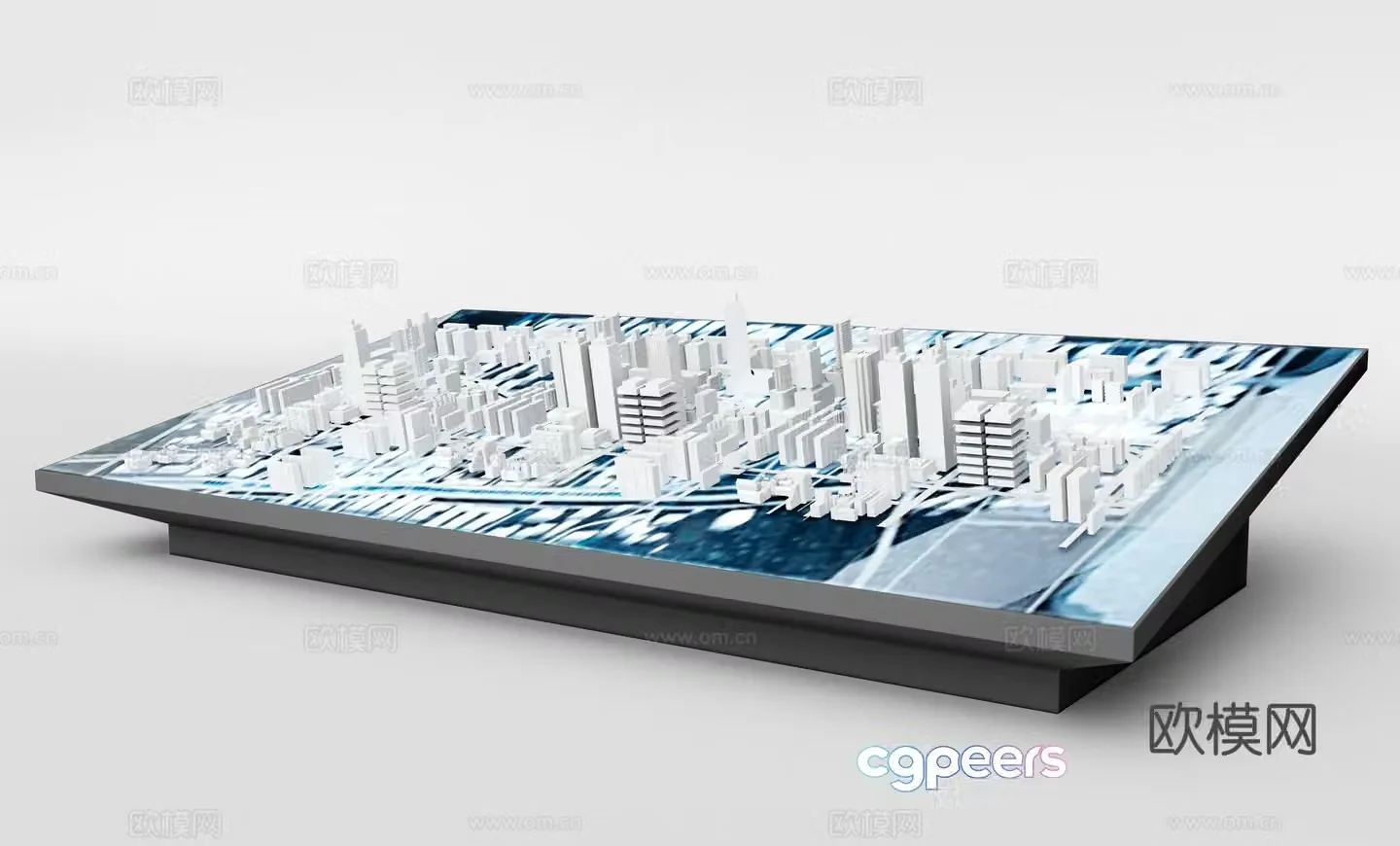 Modern city building sand table 3d model
