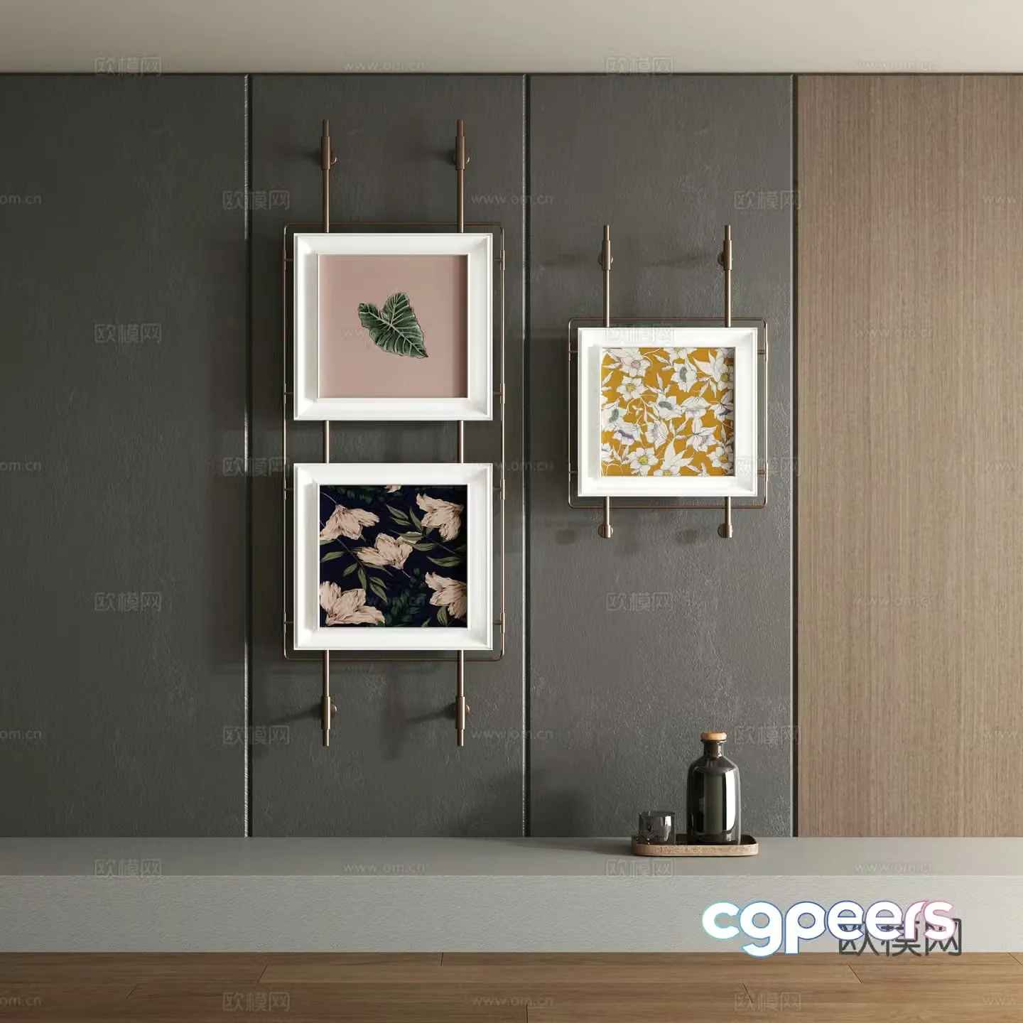 Modern decorative painting 3d model