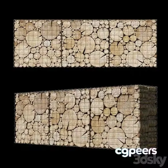 3ds Max Free – Wooden gabion 6