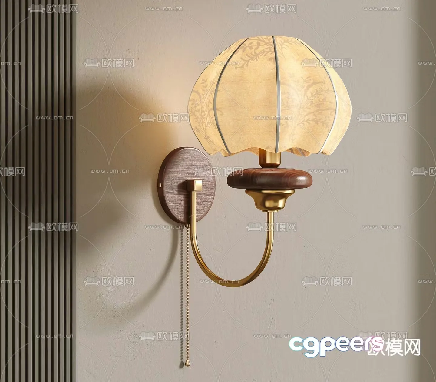 French wall lamp medieval style wall lamp 3d model