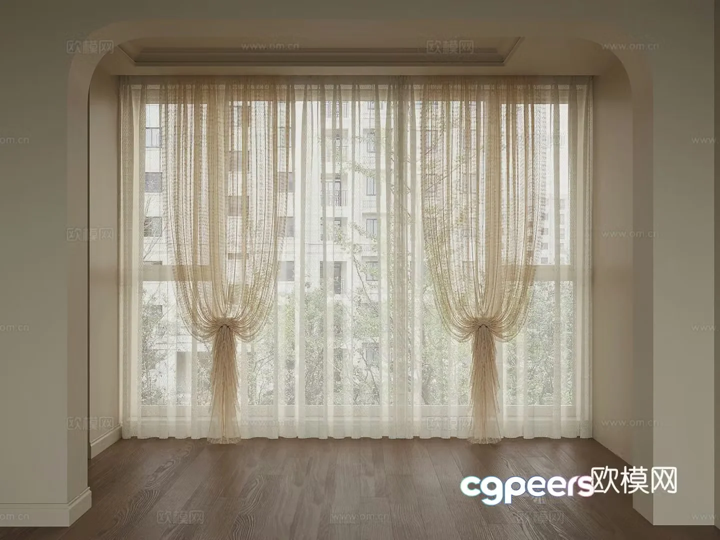 French curtain 3d model