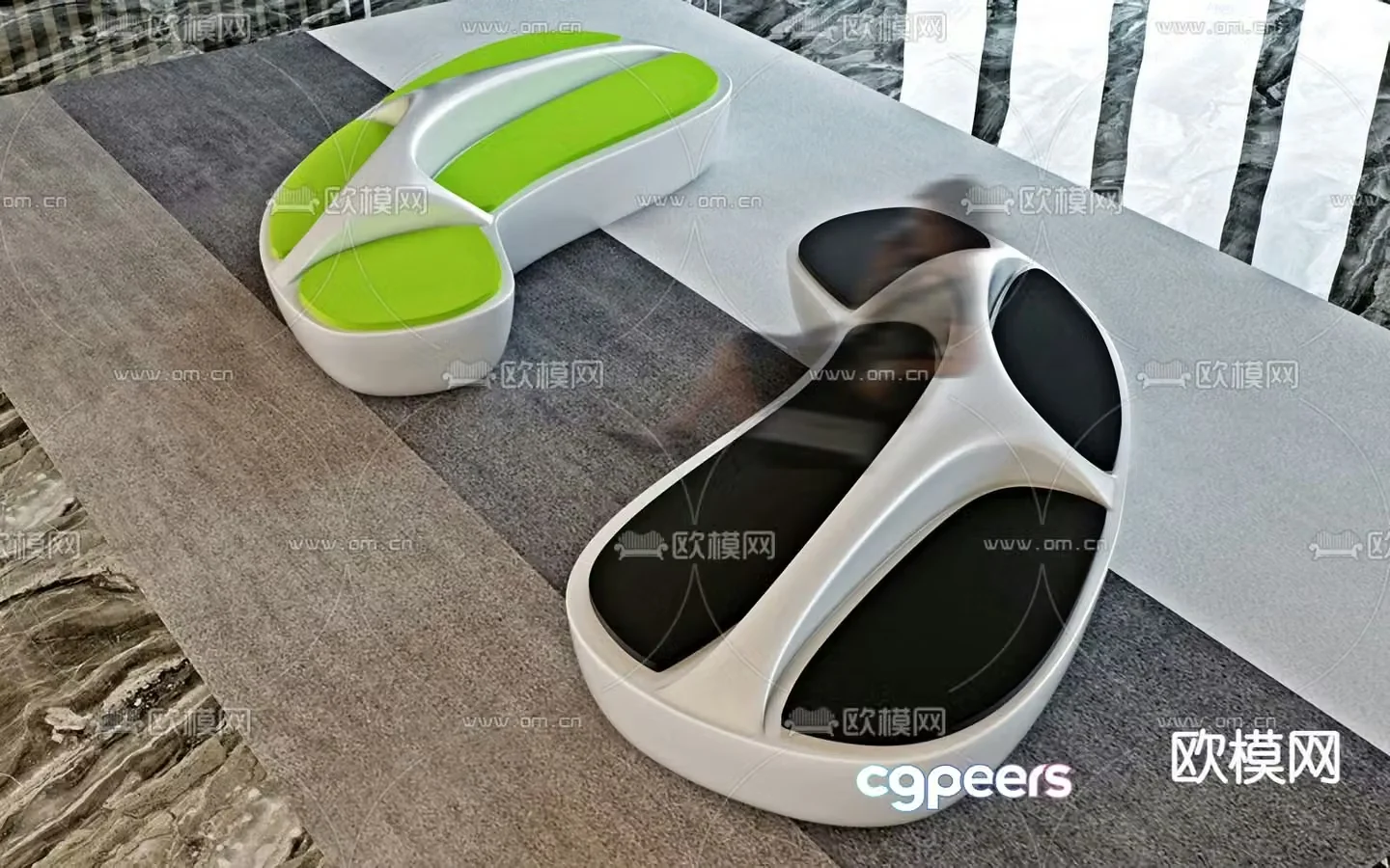 Lobby sofa office sofa special shaped sofa 3d model
