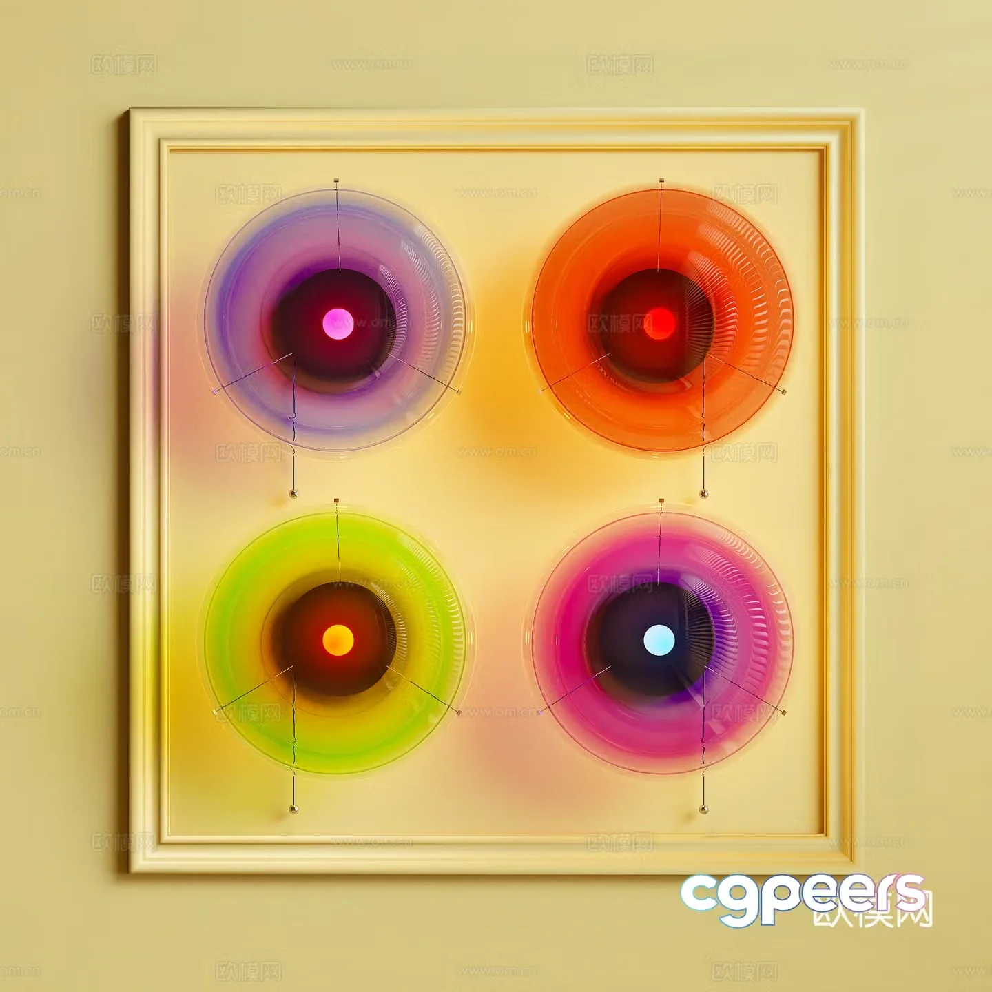 Wall lamp Memphis dopamine decorative lamp 3d model