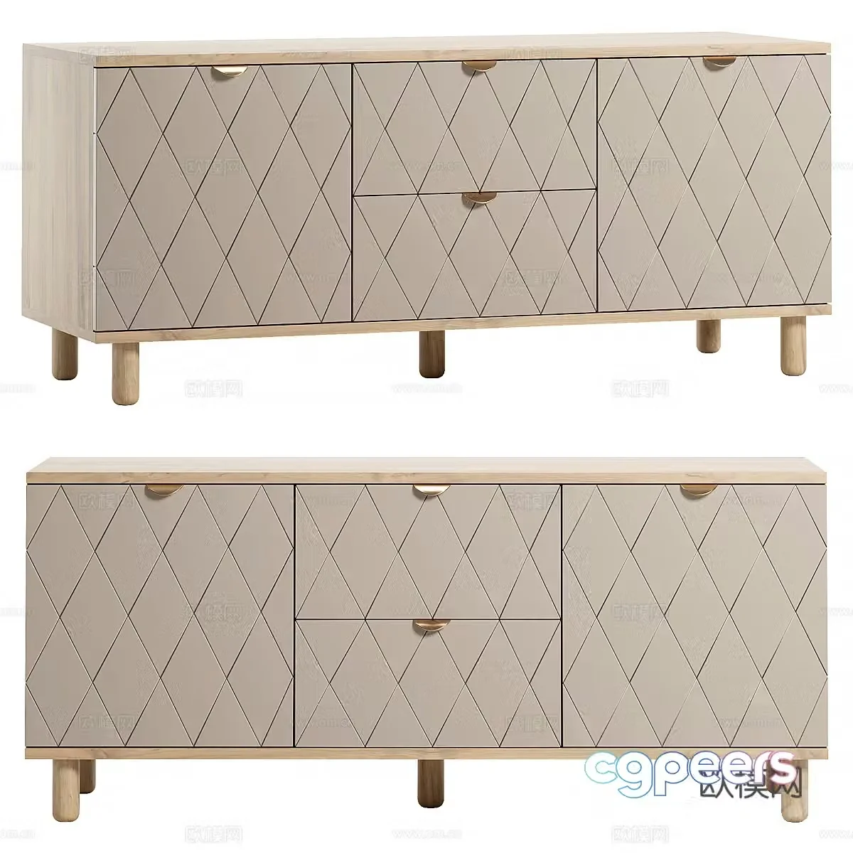 Modern entryway cabinet 3d model