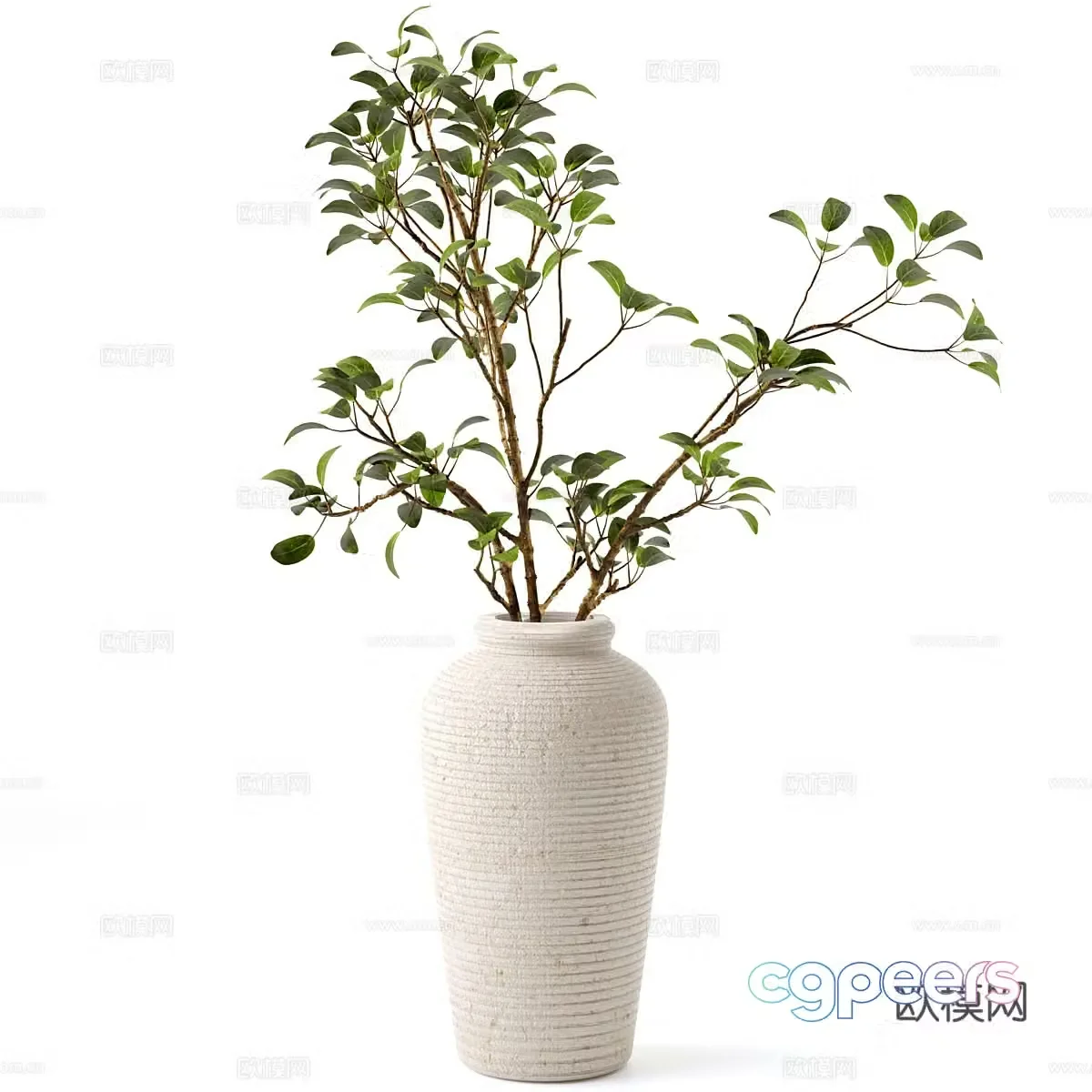 New Chinese vase flower art 3D model