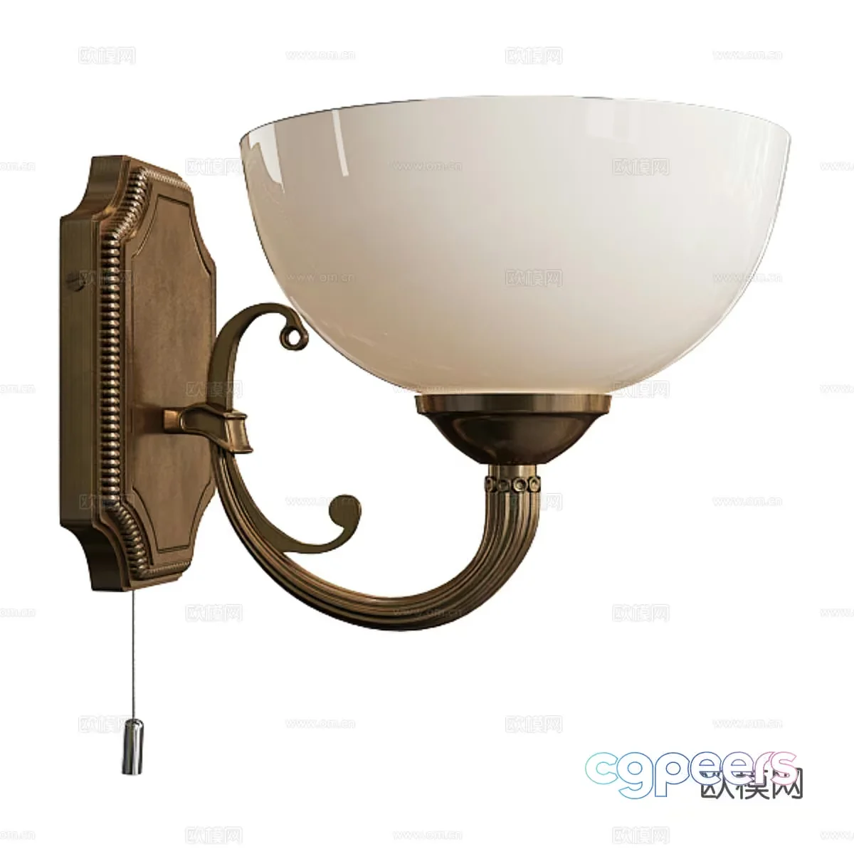 Gold Light Fixture 3D Model – 8595 – VRAY Render