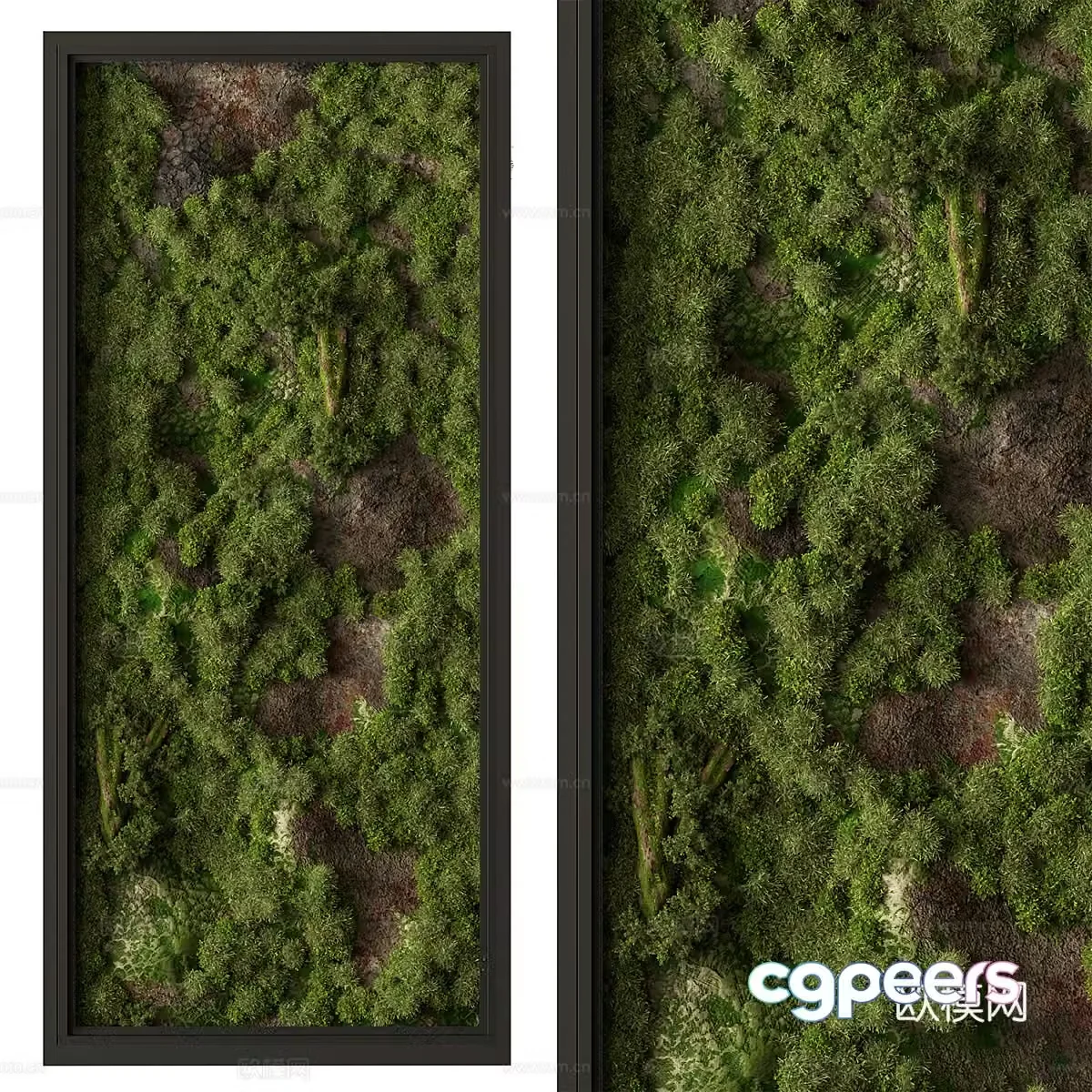 New Chinese style green plant wall plant wall 3d model