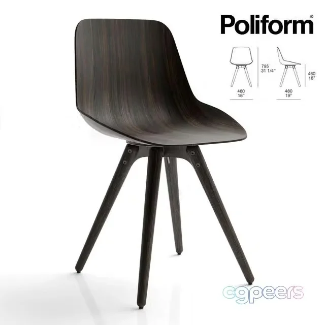 3ds Max Free – bar stool, poliform HARMONY S28
