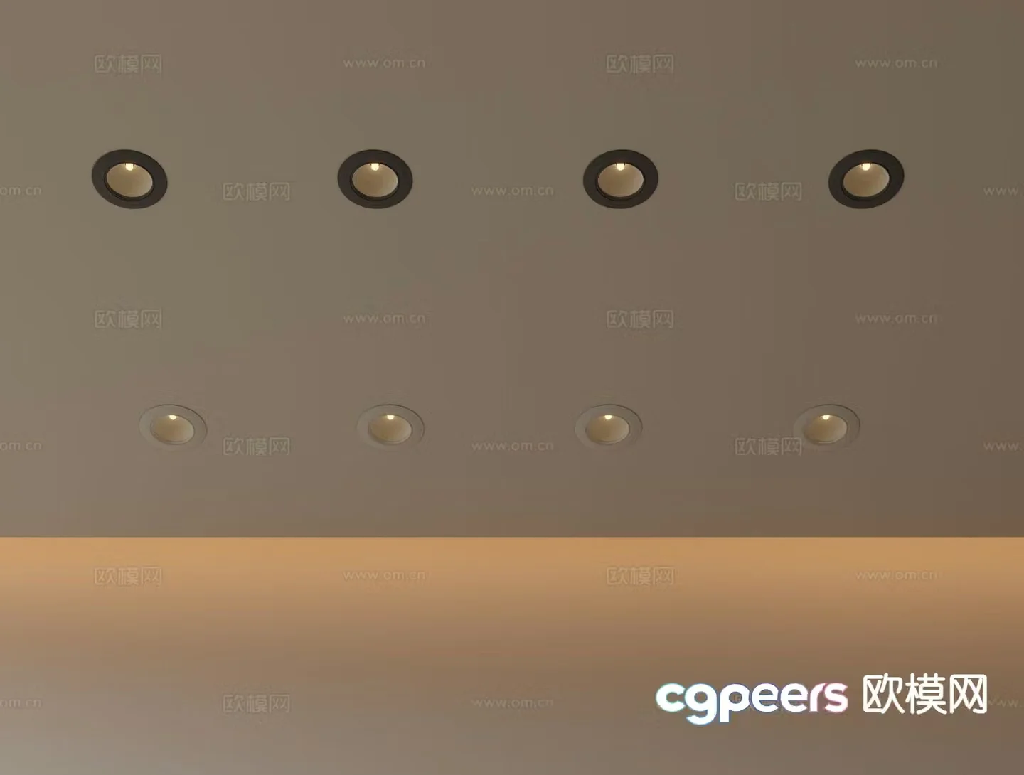 Modern minimalist downlight spotlight 3d model