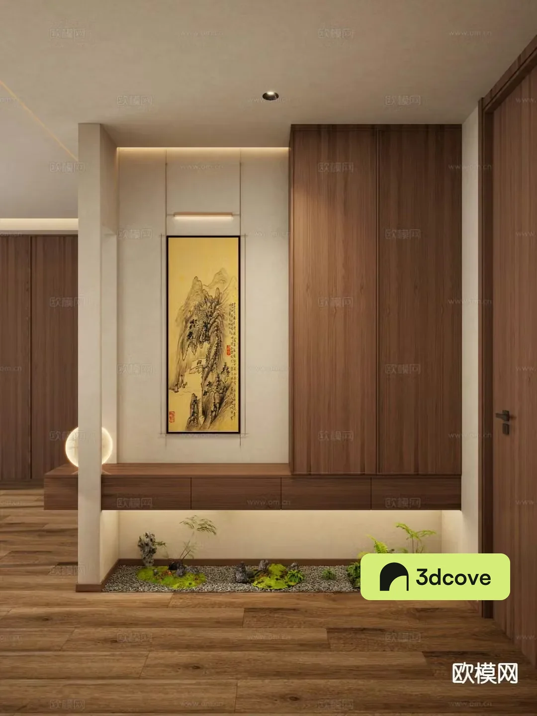 New Chinese style entrance hall aisle