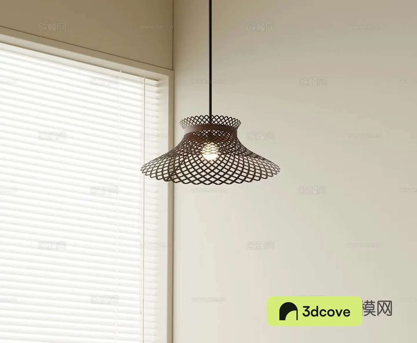 Middle-aged fishing line chandelier Small chandelier 3d model
