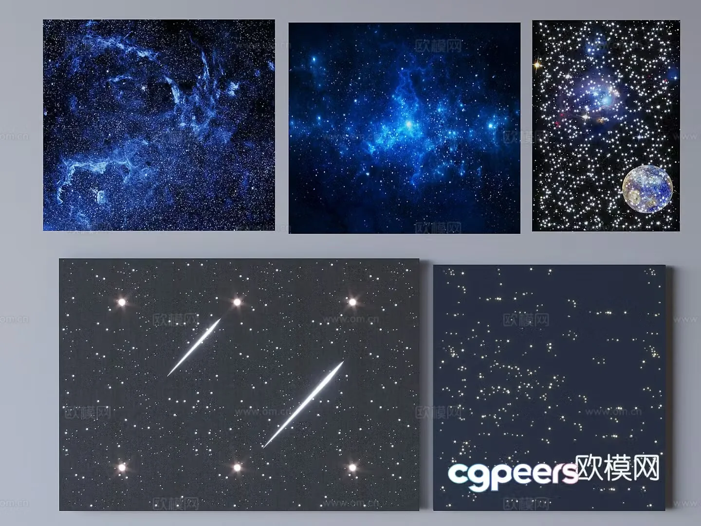 Starry sky ceiling fiber optic light meteor technological starry sky ceiling 3d model