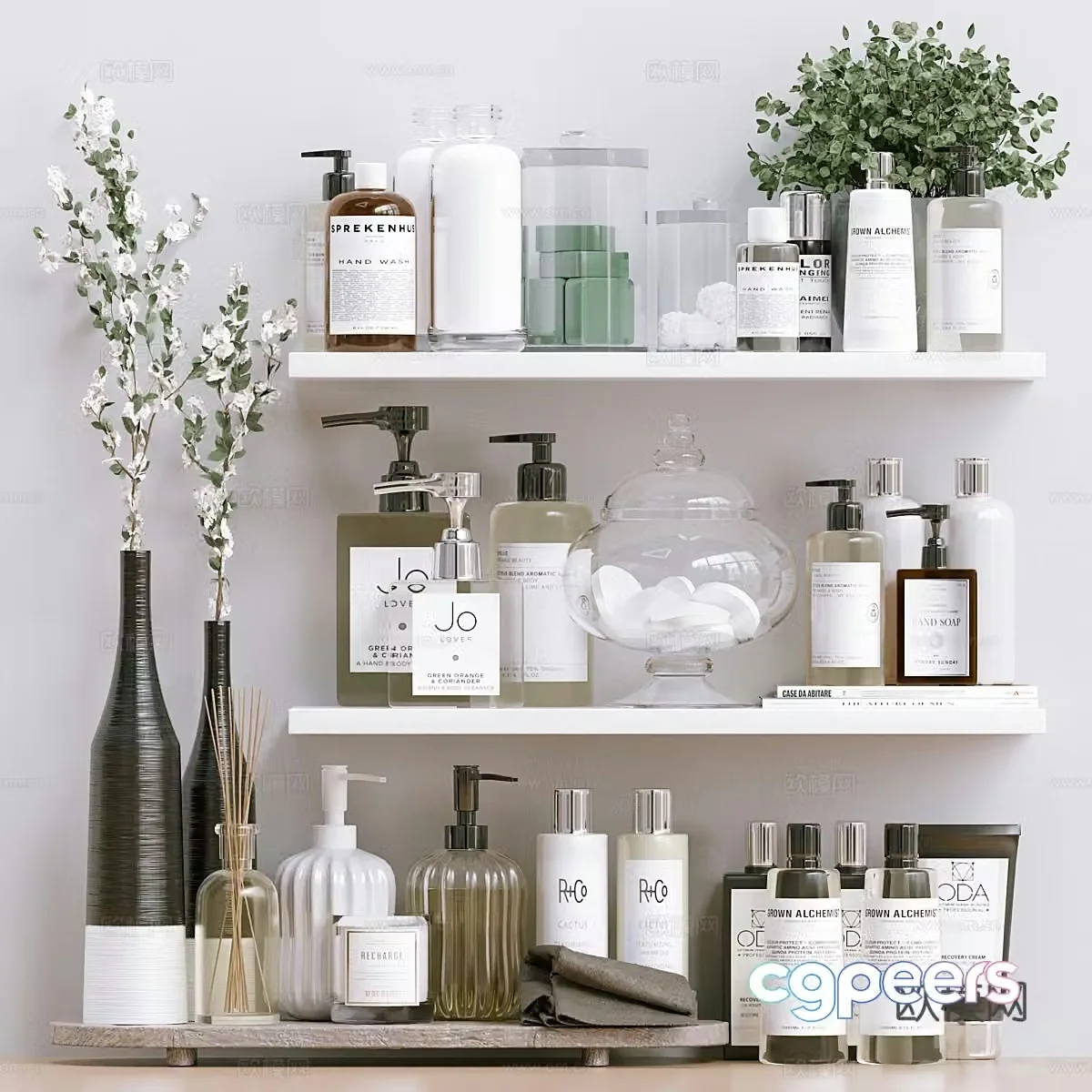 Bathroom toiletries 3D model