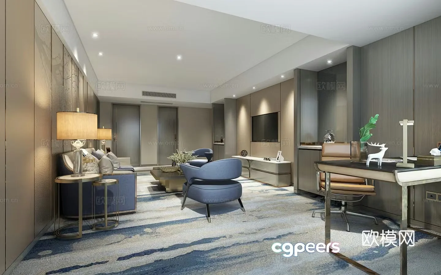 Hotel room presidential suite 3d model