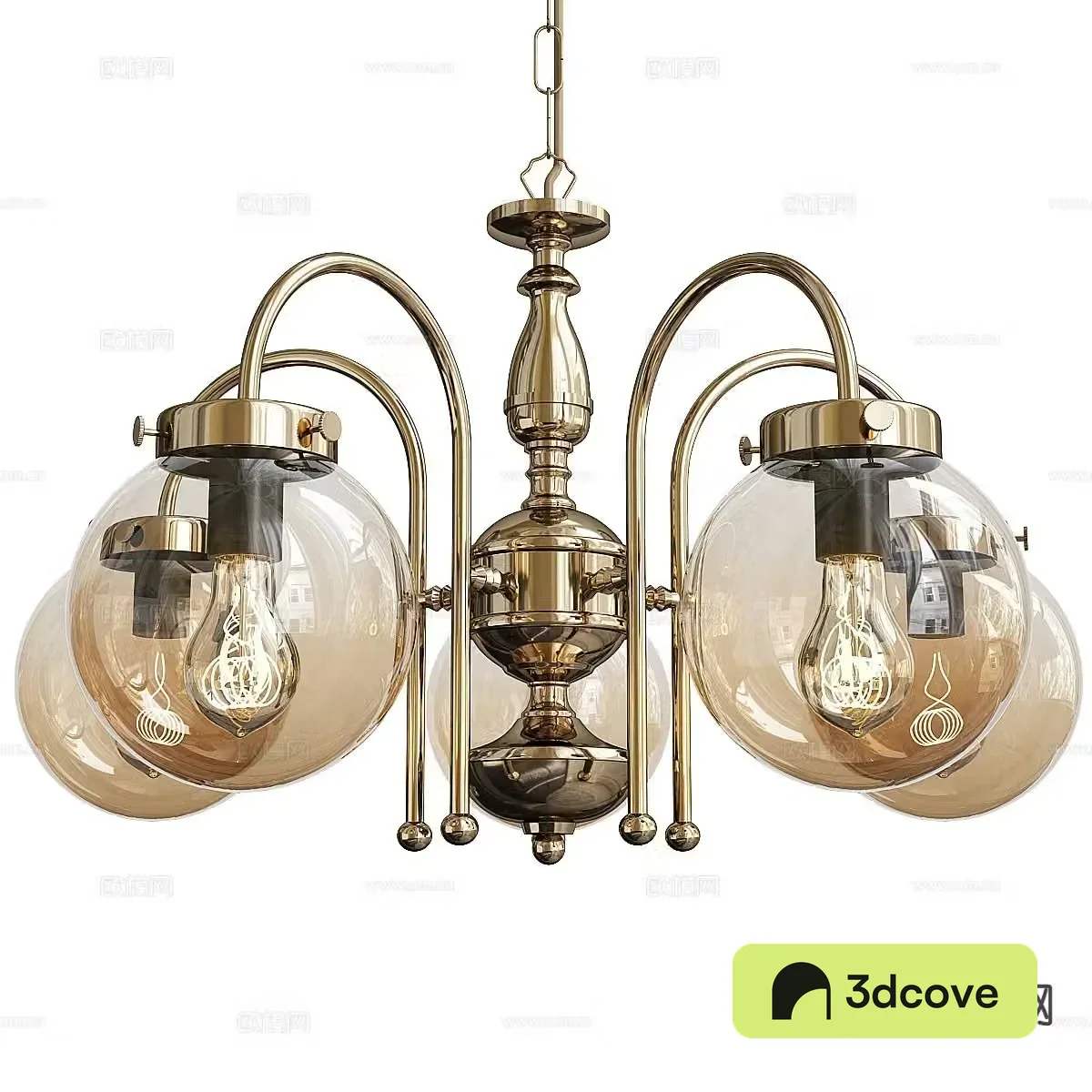Simple European multi-head chandelier