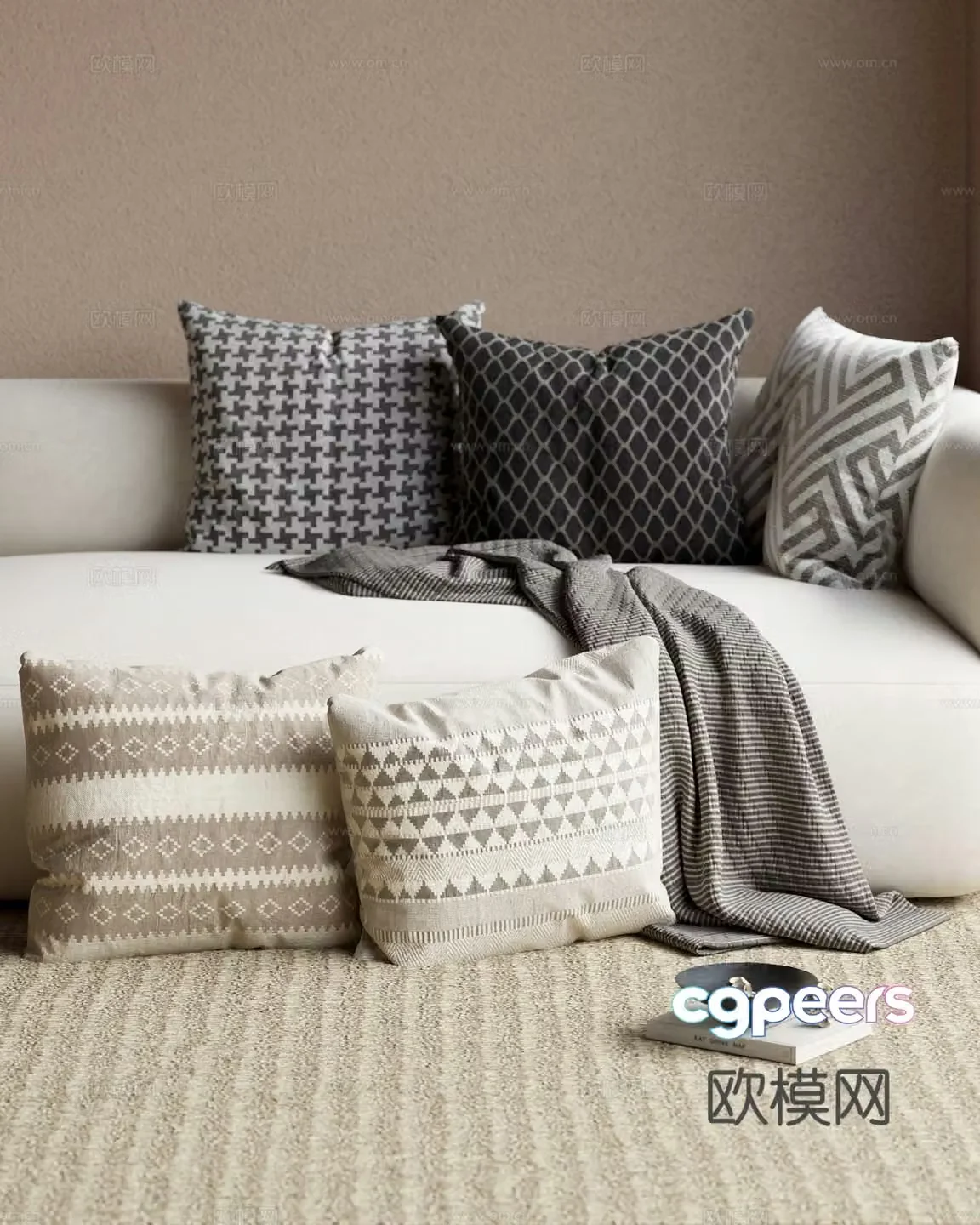 06 pillow modern pillow pillow pillow 3d model