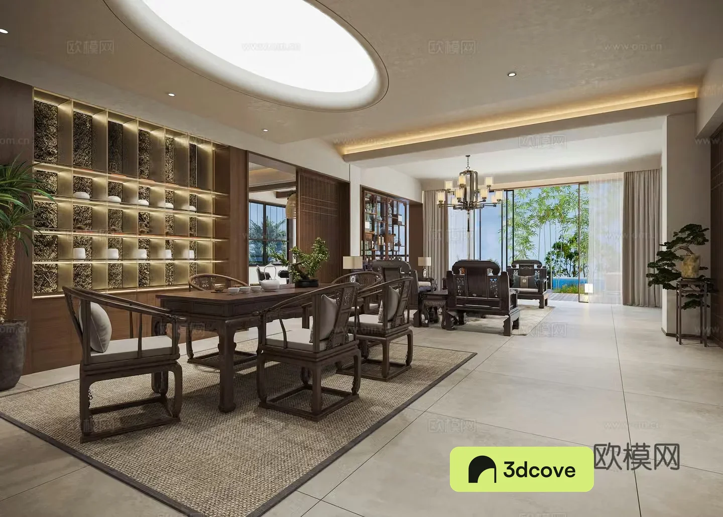 Chinese living and dining room