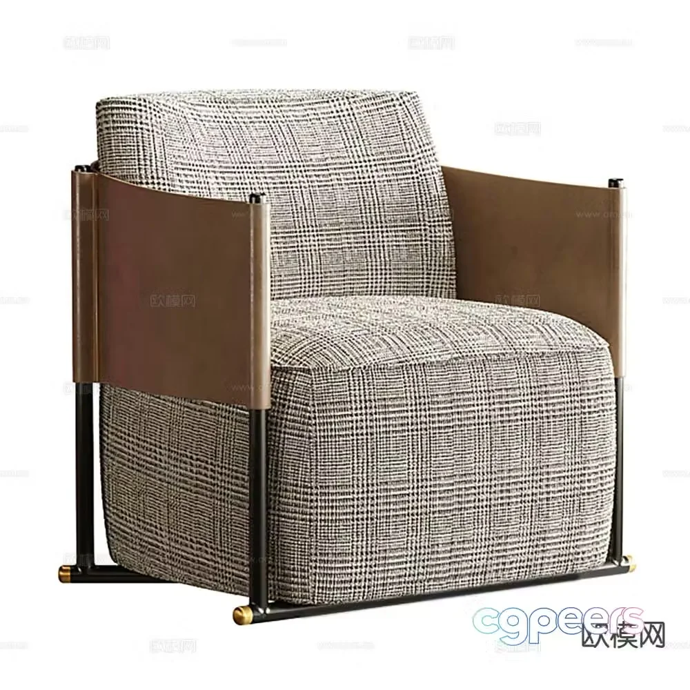 Single sofa casual sofa 3d model