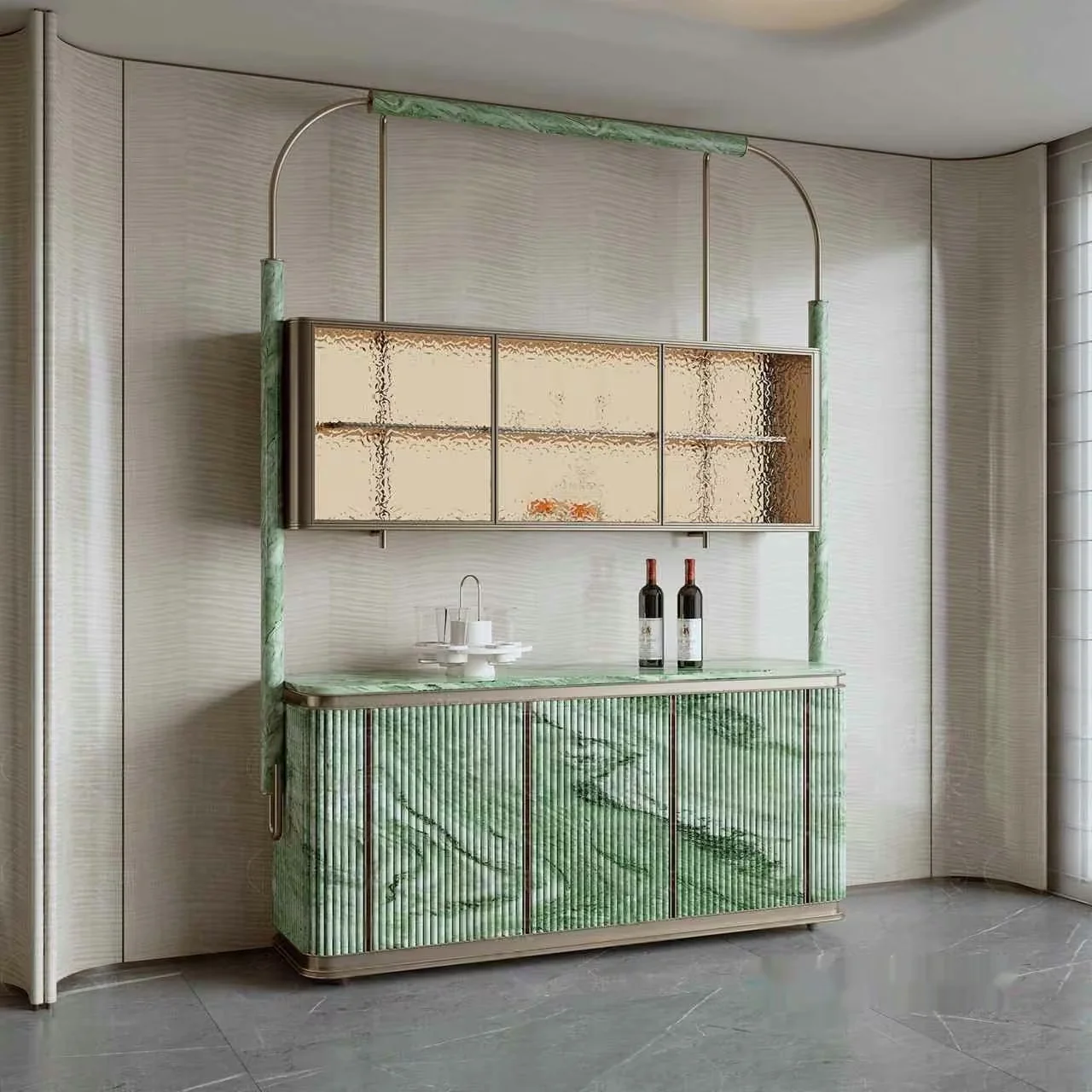 A Green Bar Cabinet 3D Model – 1662 – VRAY Render