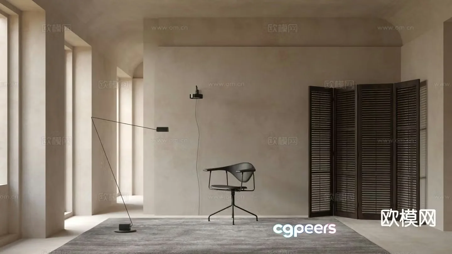 GUBI chair single chair leisure chair 3d model
