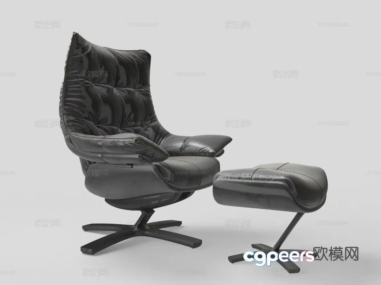 Single sofa computer chair recliner 3d model