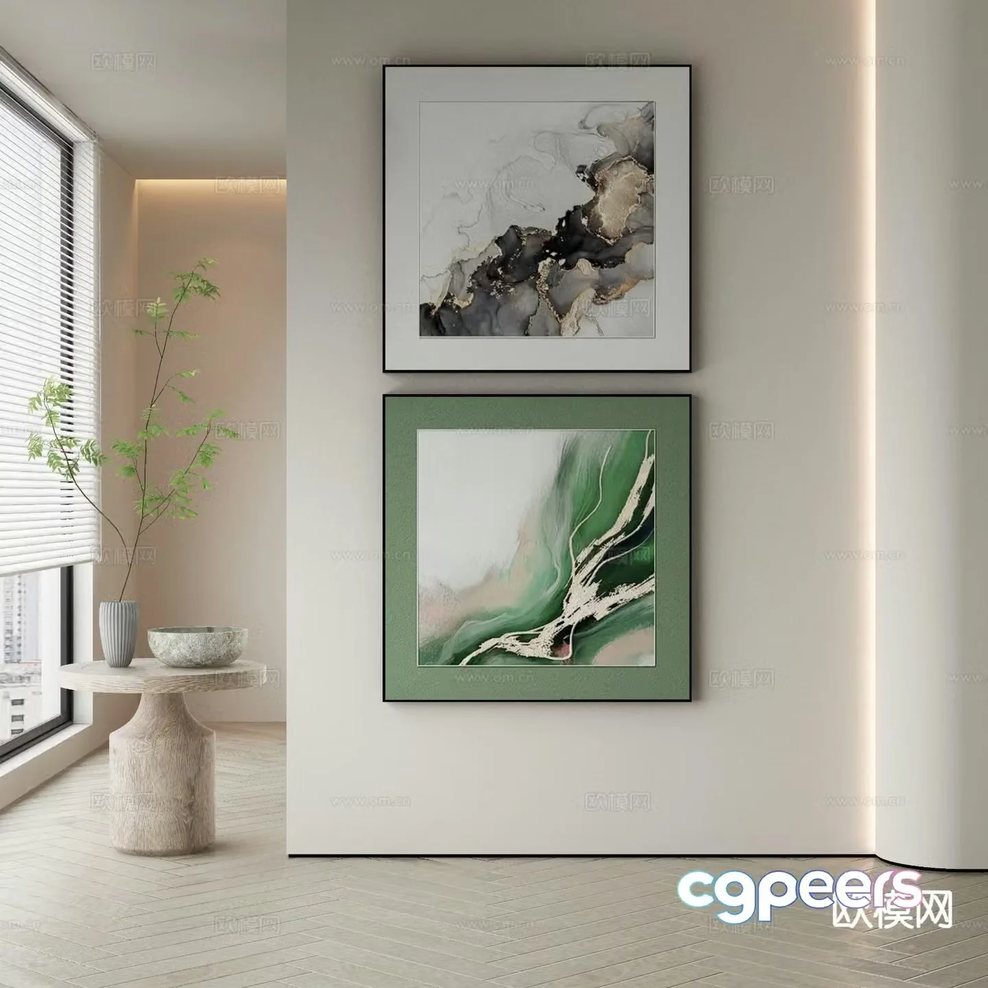 Decorative painting art painting hanging painting 3d model