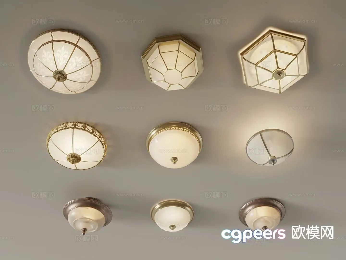 French ceiling lamp 3d model