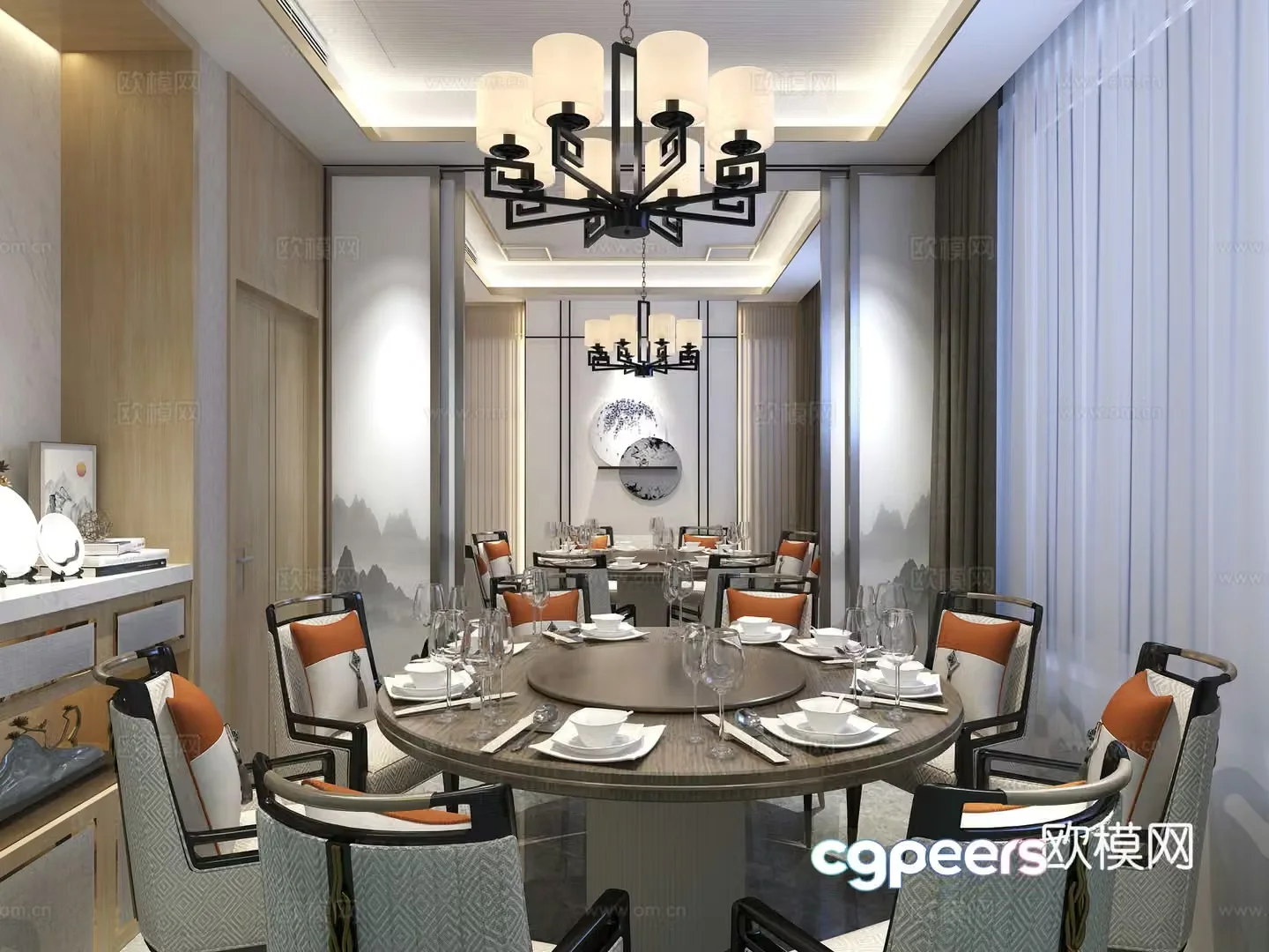 Restaurant private room 3D model