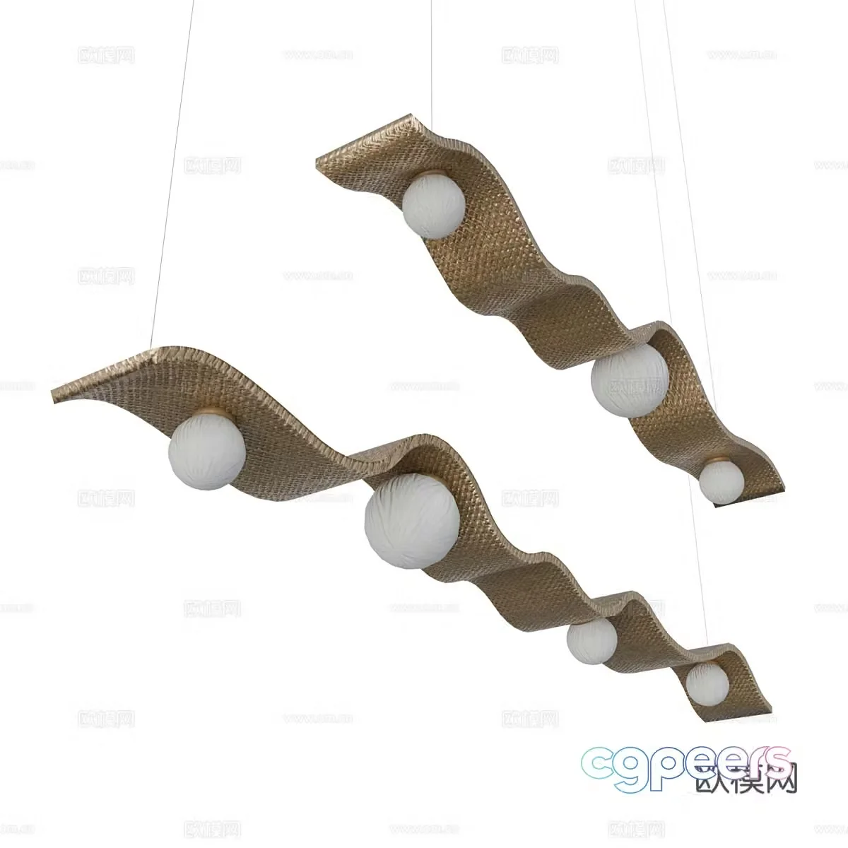 Nordic simple chandelier chandelier simple chandelier living room chandelier 3d model