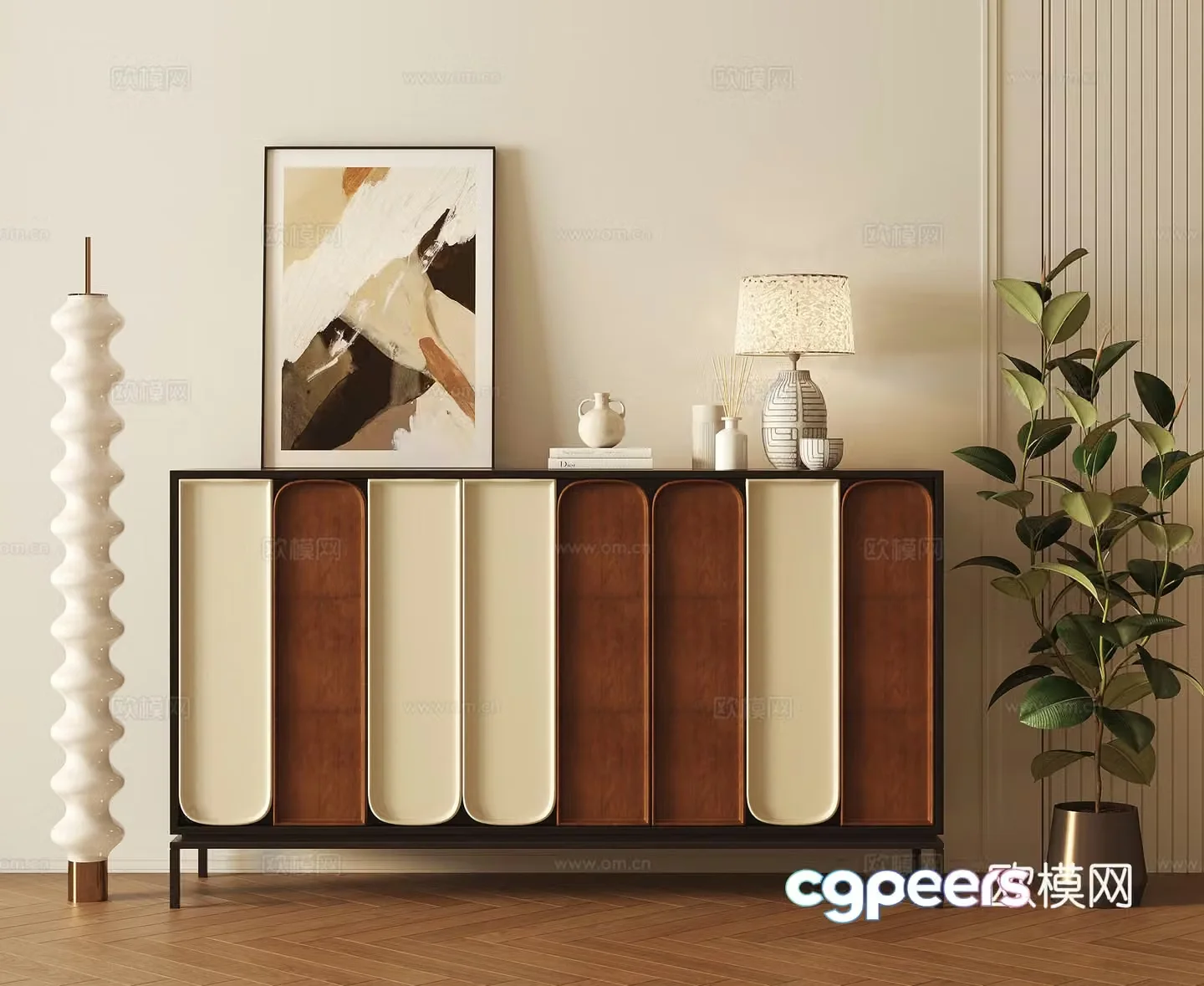 Modern porch cabinet side cabinet decorative cabinet end view cabinet low cabinet side cabinet storage cabinet accessories 3d model