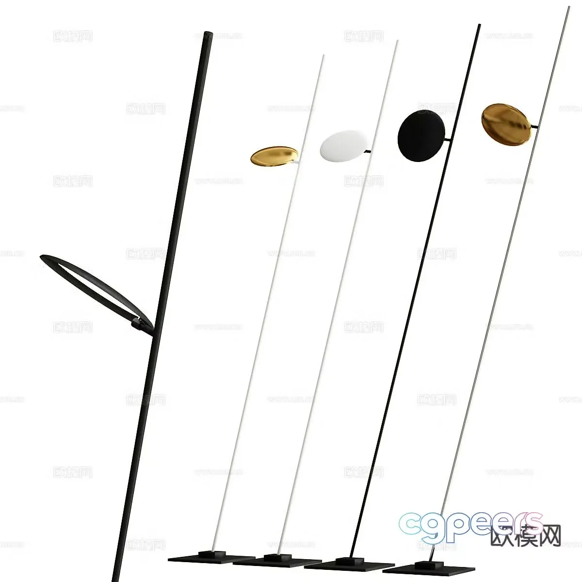Italian minimalist floor lamp 3D model