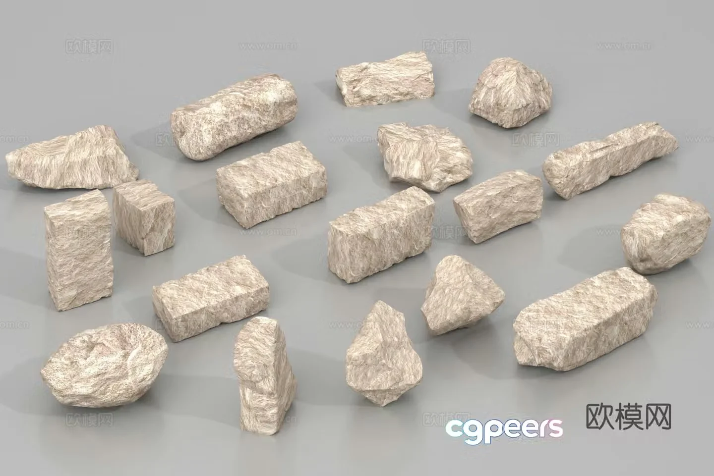 Landscape stone stone stone rock 3d model