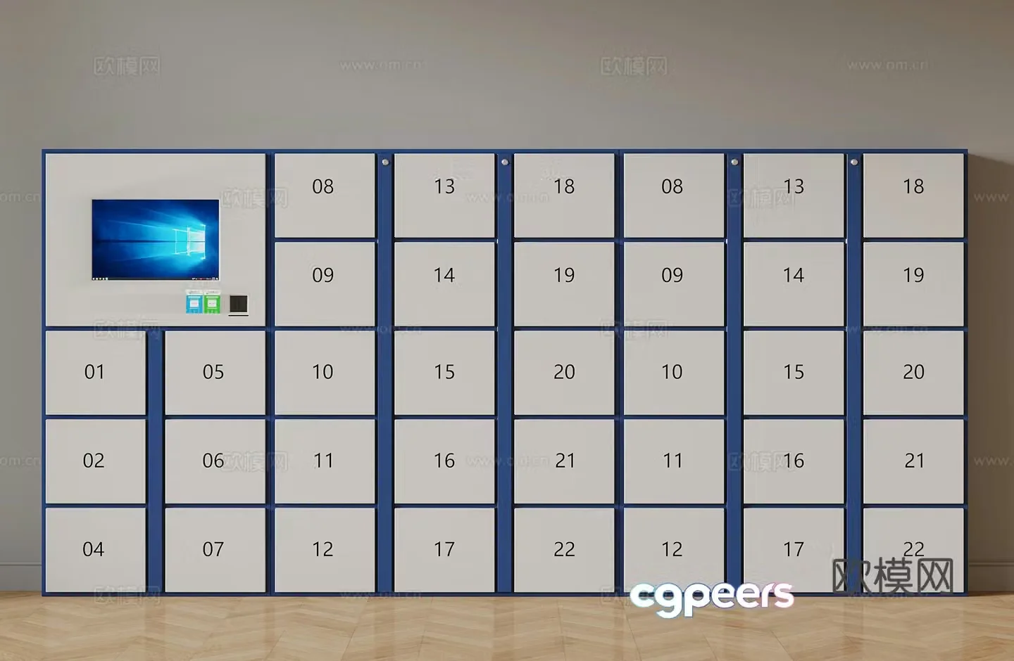 Modern filing cabinet 3d model