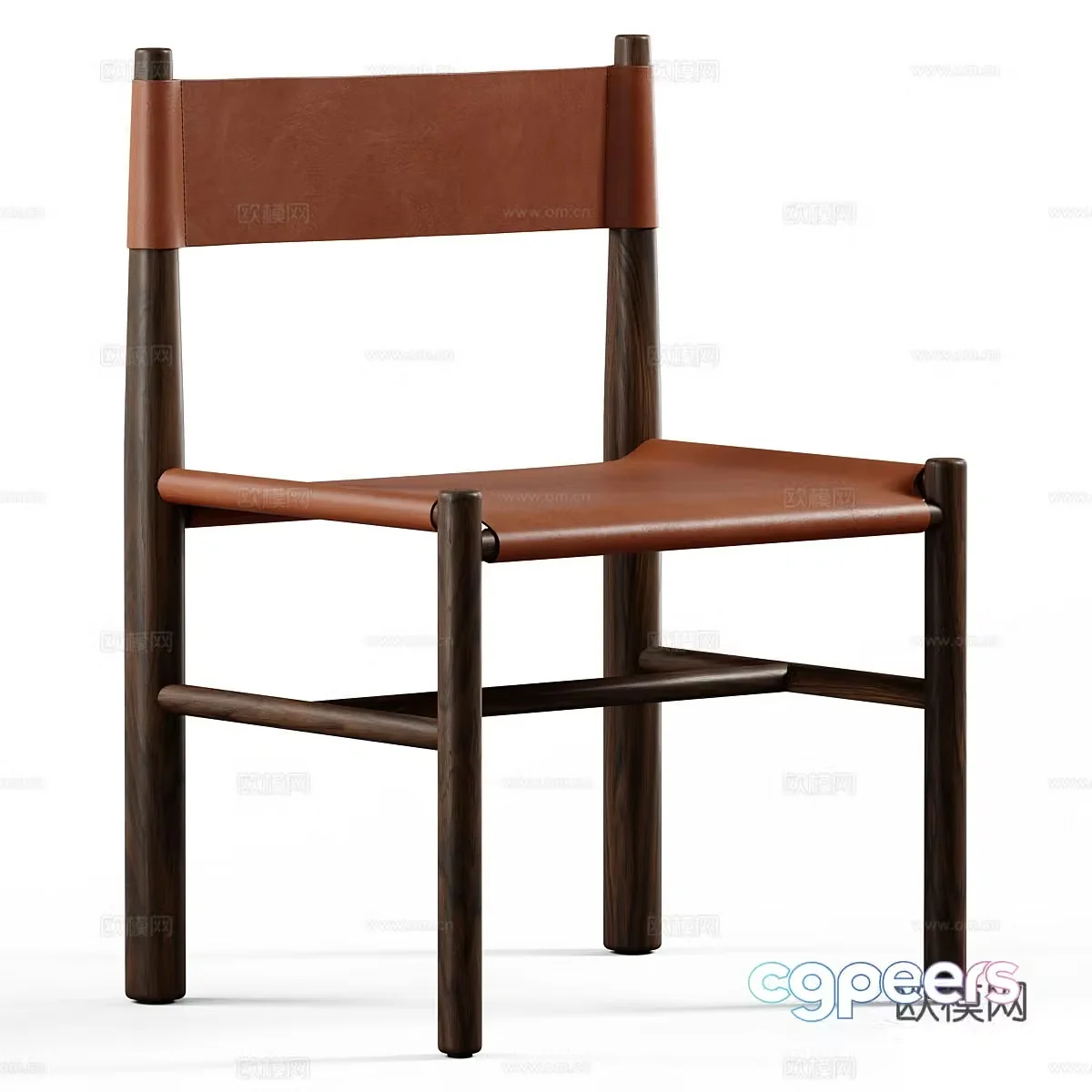 New Chinese light luxury Arje single chair 3D model