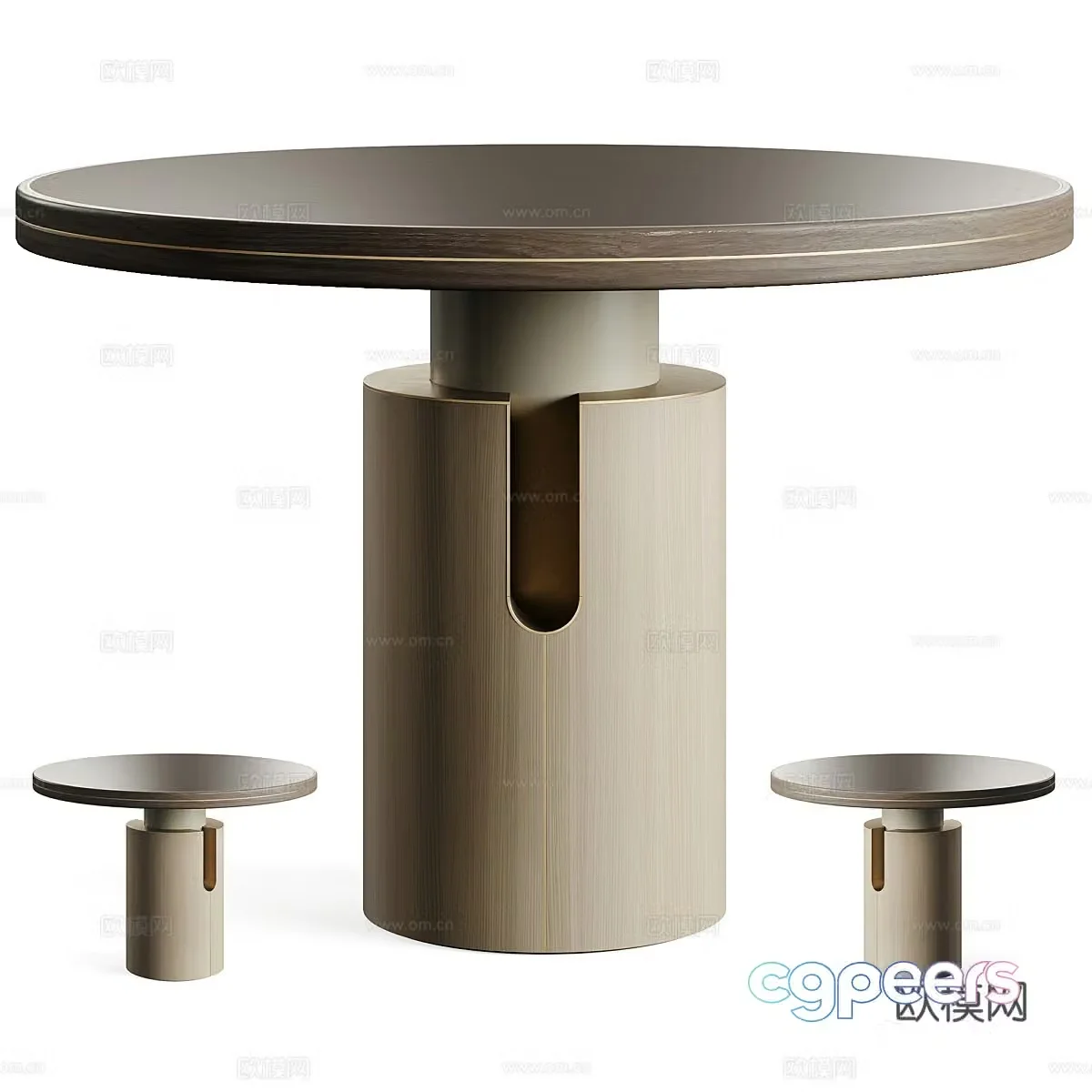 New Chinese Round Dining Table 3D Model