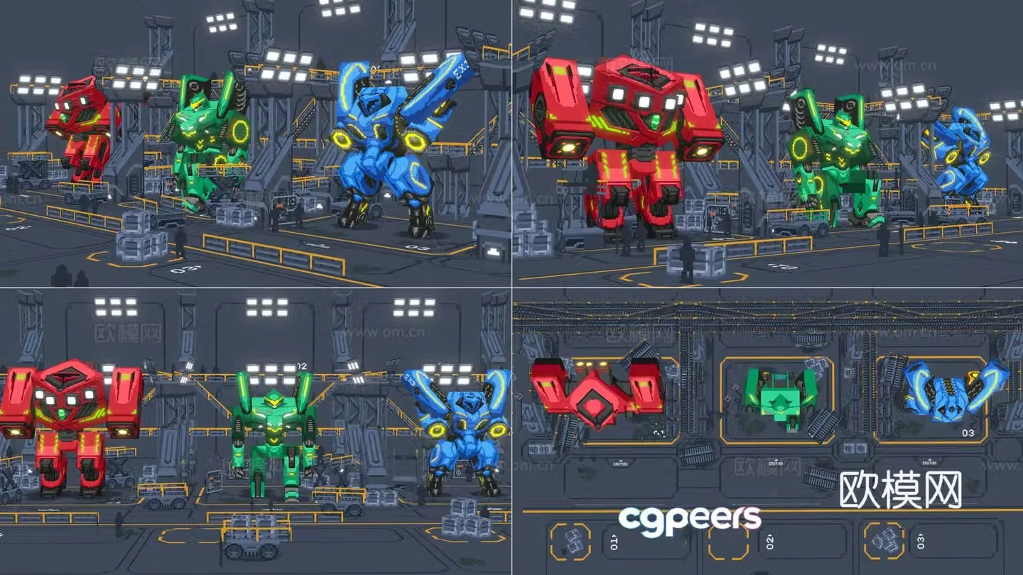 Modern mecha children’s toys Robot toys Mecha robot figures Game mecha anime 3d model
