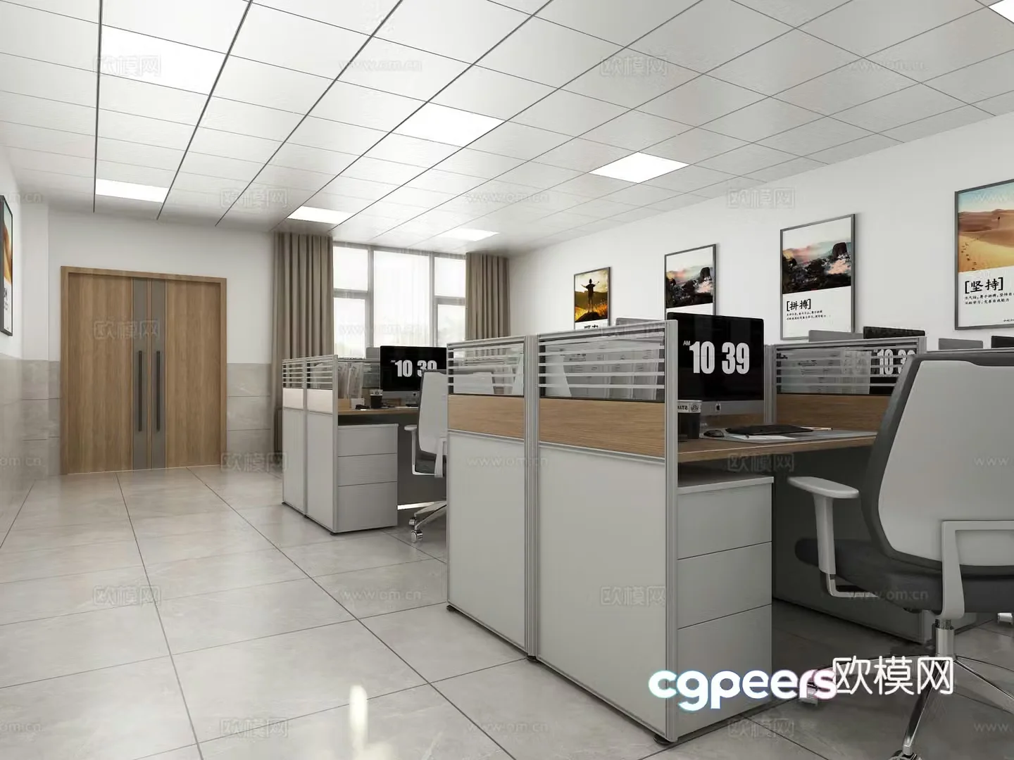 Modern office 3d model