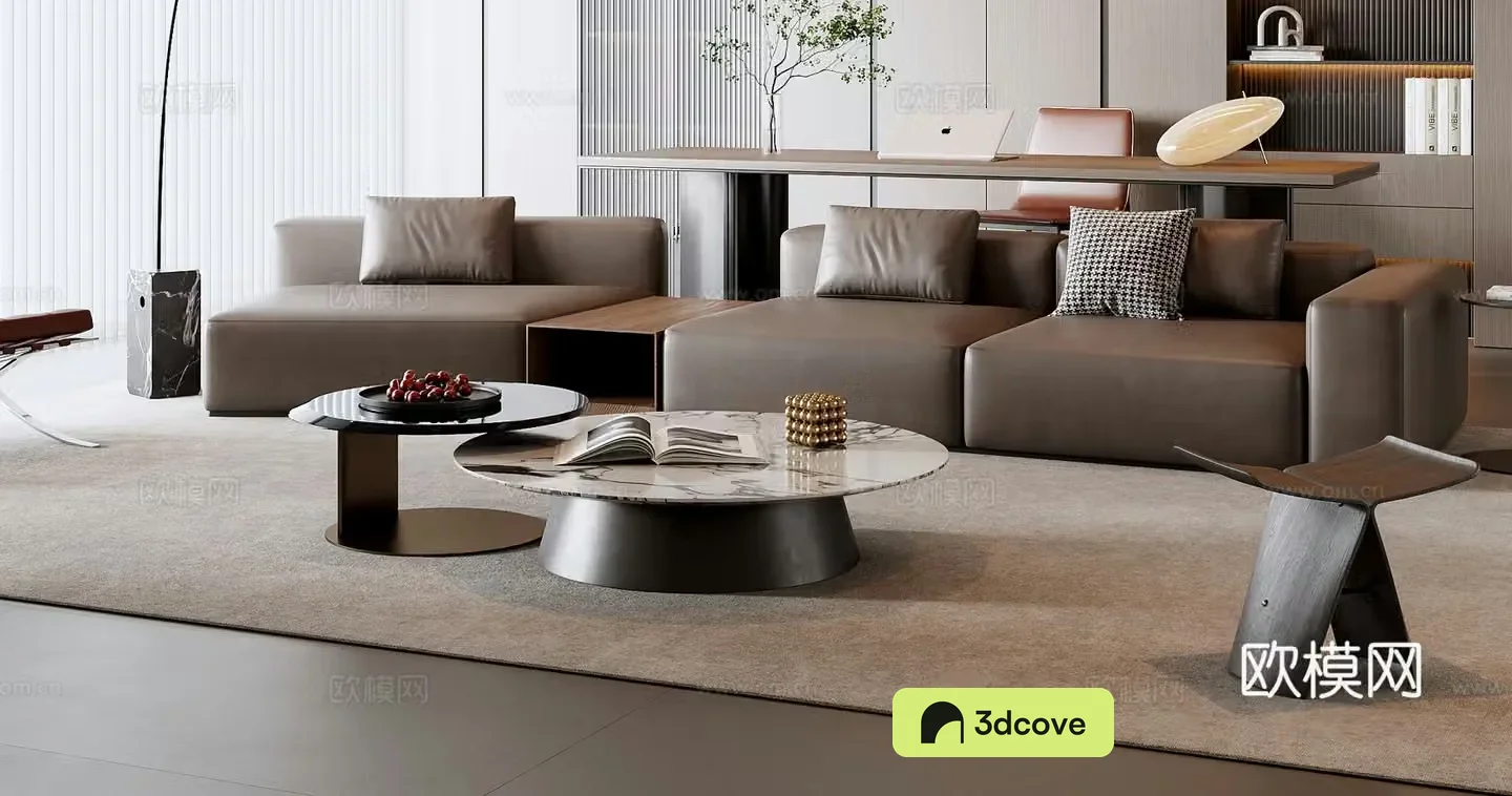 Italian sofa coffee table combination