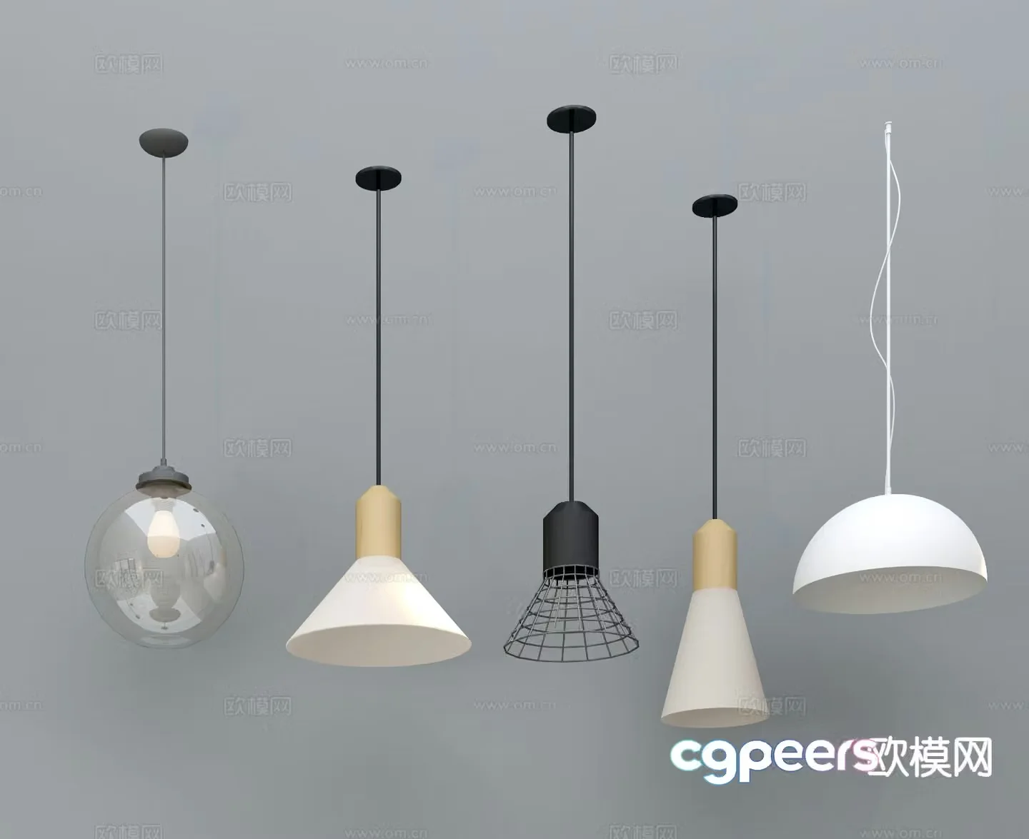 Modern bedside small chandelier dining room chandelier 3d model