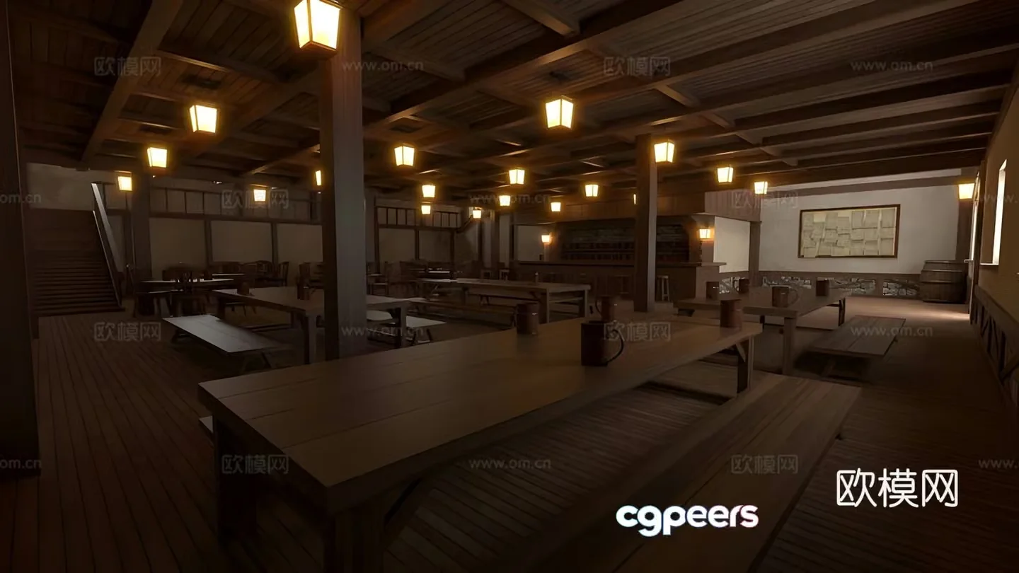 Bar medieval 3d model