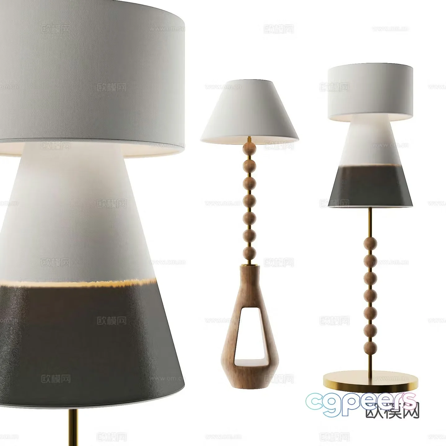 Medieval style floor lamp 3d model