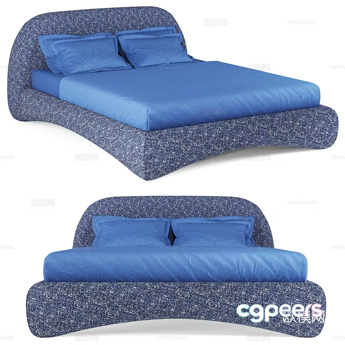 Double bed 3d model