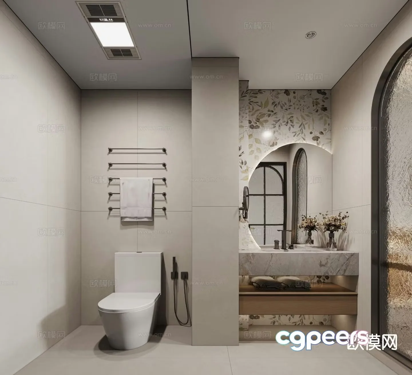 French toilet bathroom toilet 3d model