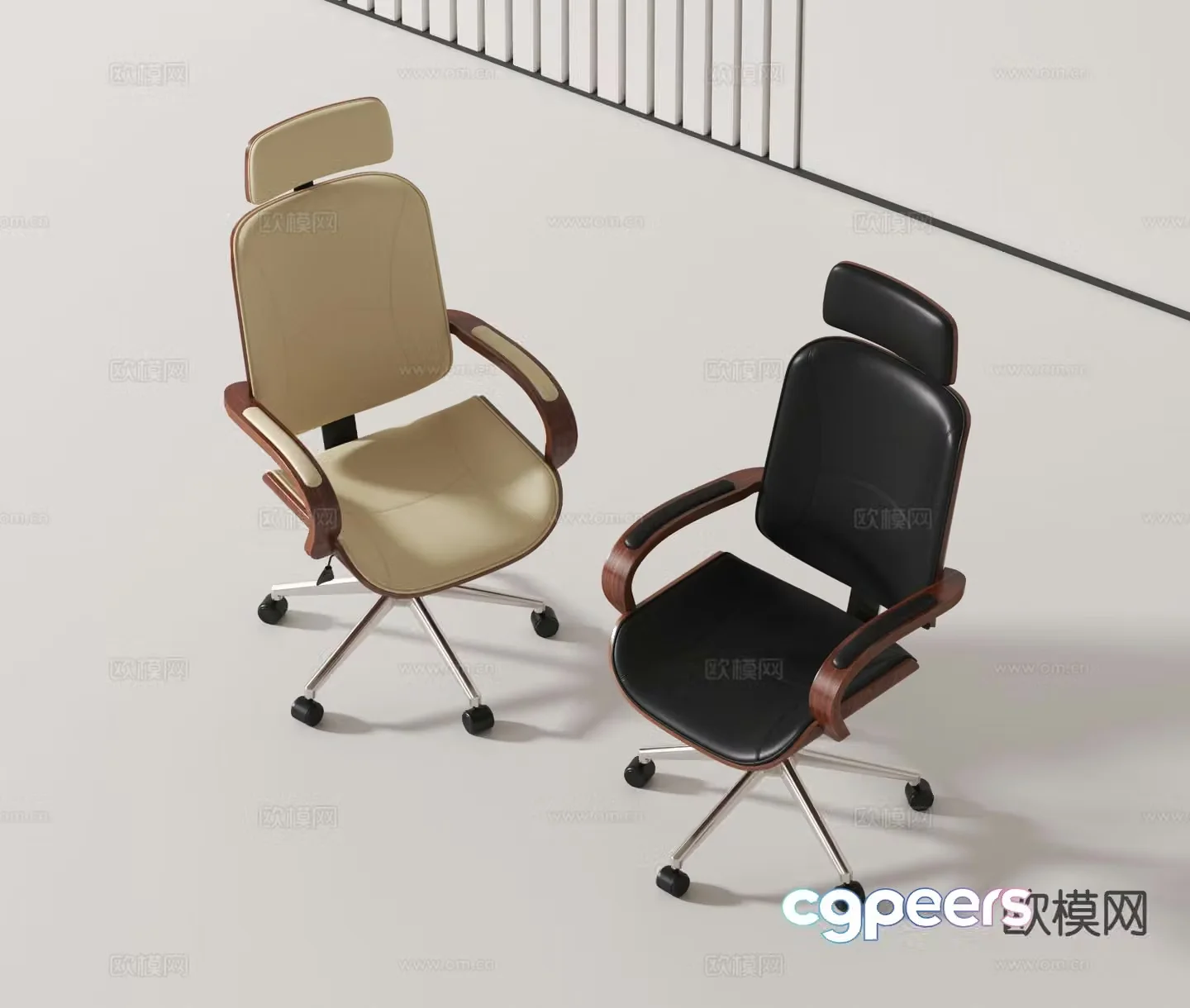 Modern office chair shift chair staff chair 3d model
