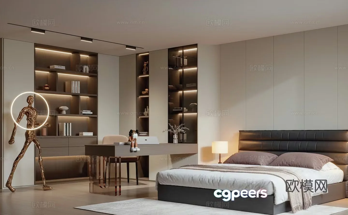 Italian home bedroom 3d model