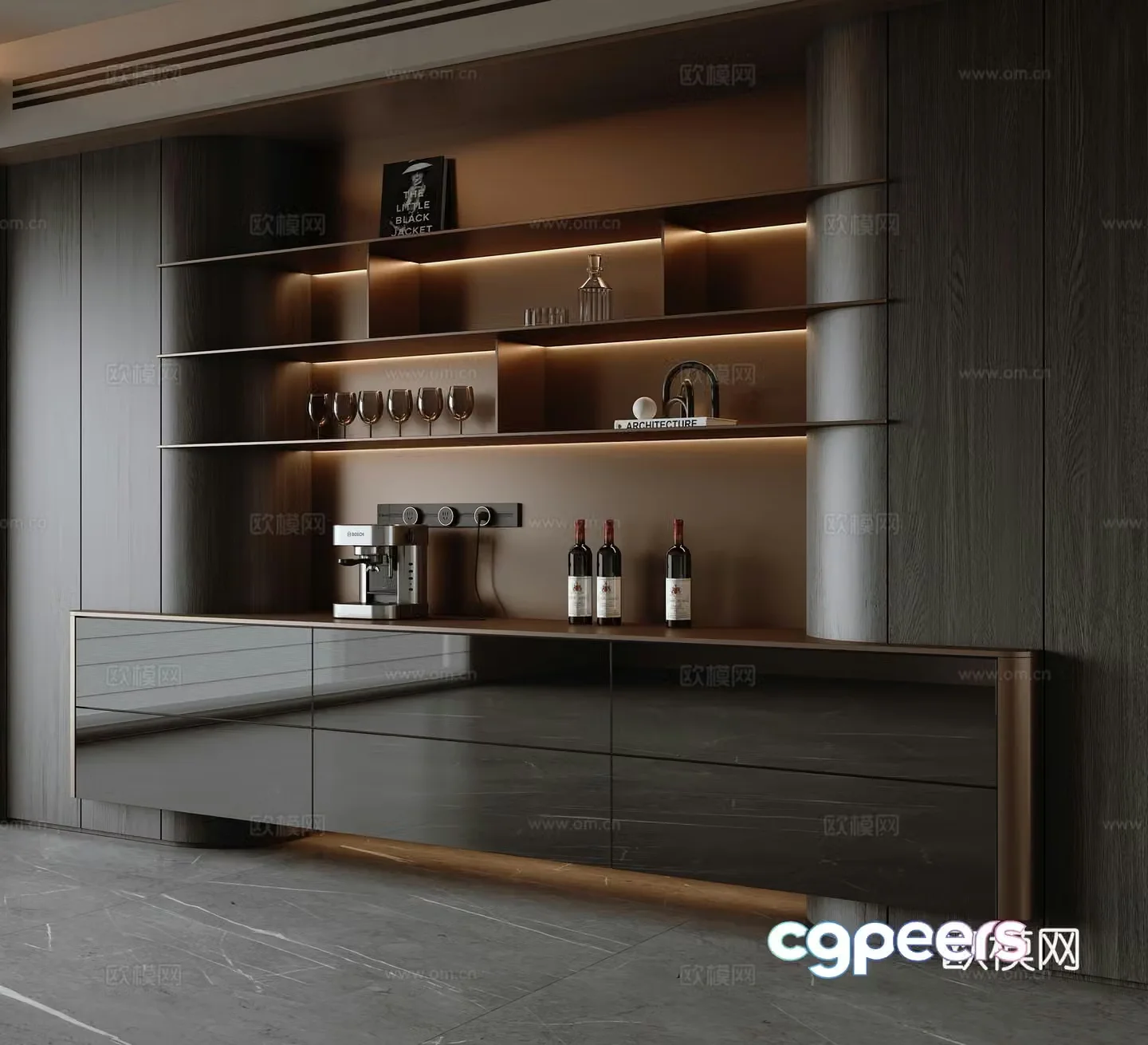 Modern Italian sideboard 3D model