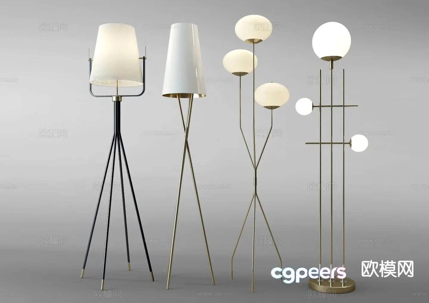 Modern floor lamp 3d model