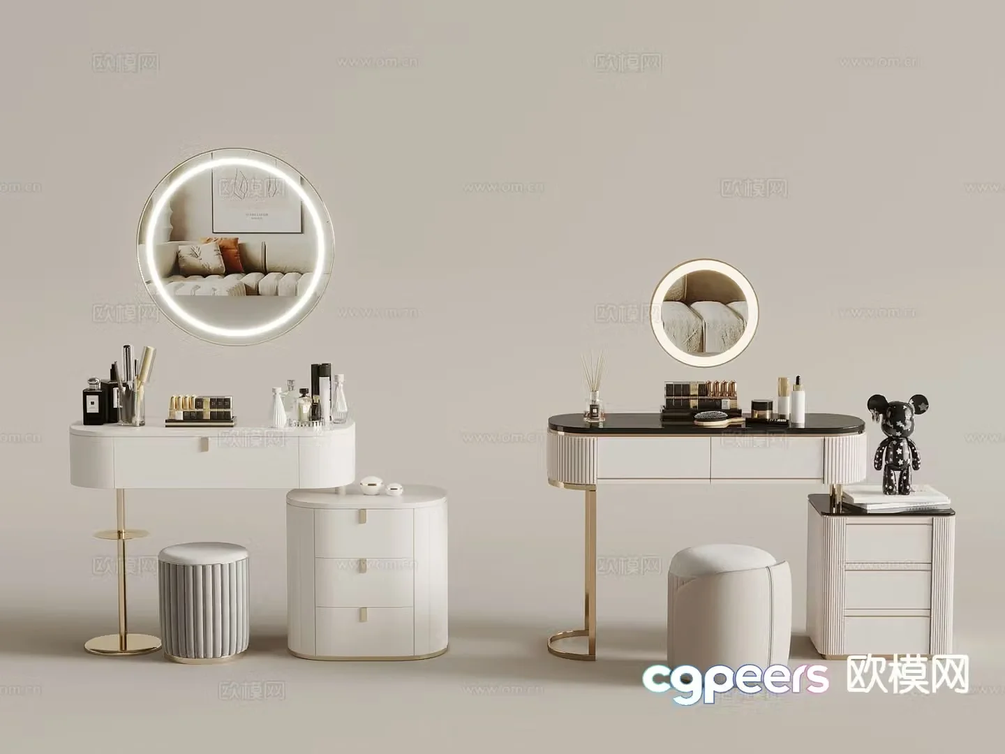 Modern dressing table 3d model