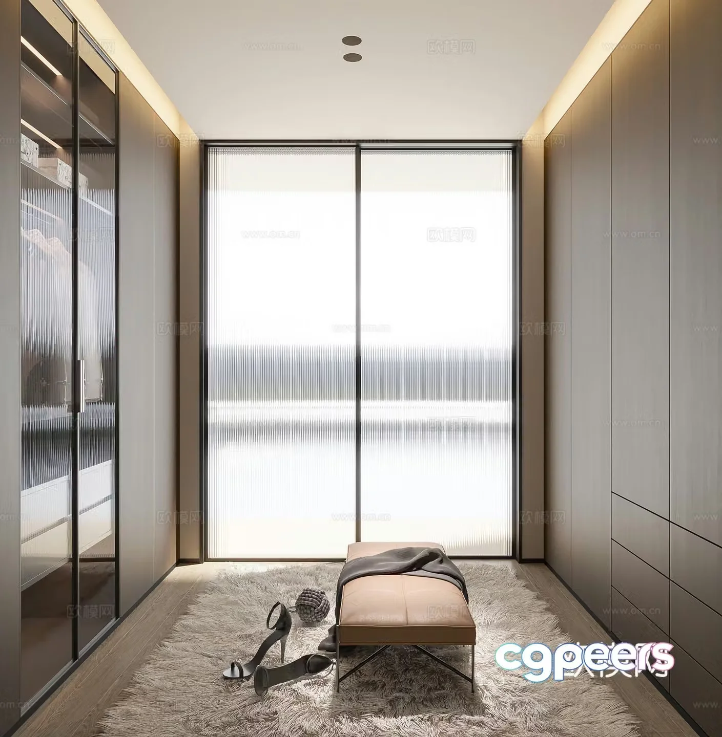Modern cloakroom 3d model