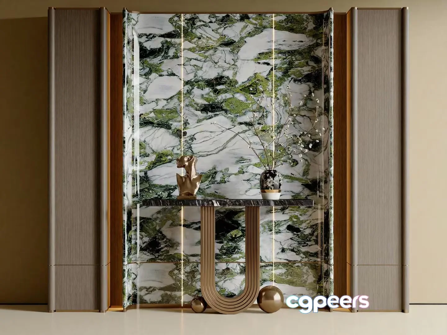 A Decorative Console Table 3D Model – 5342 – VRAY Render